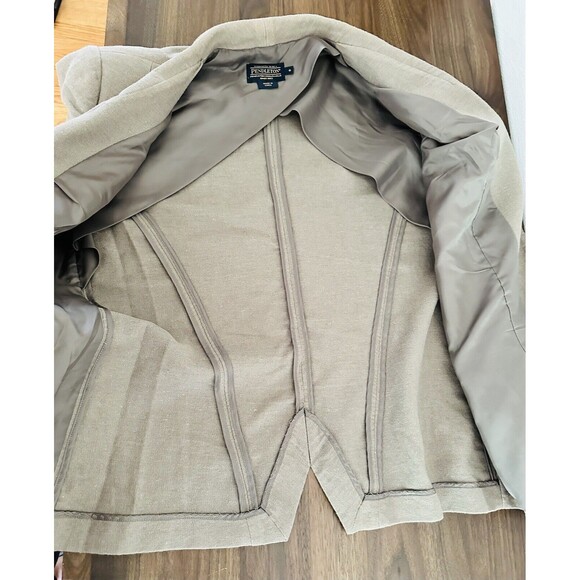 Pendleton Blazer Women Size 6 Beige Button Pockets - Picture 3 of 9